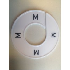 Maatring 9cm wit/zw M Td05601902